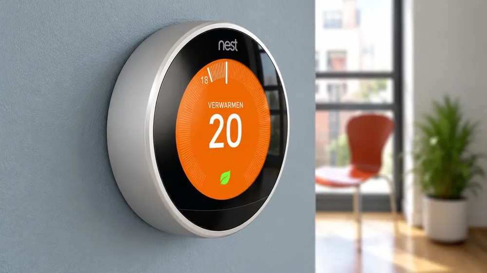 Slimme thermostaat aan de wand